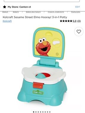 Sesame Street Elmo Potty Training Seat in Teal, White, Red, Yellow